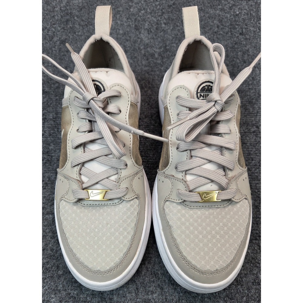 Nike Court Vision Alta Sneakers Womens 7 Cream Shoes - Picture 3 of 8